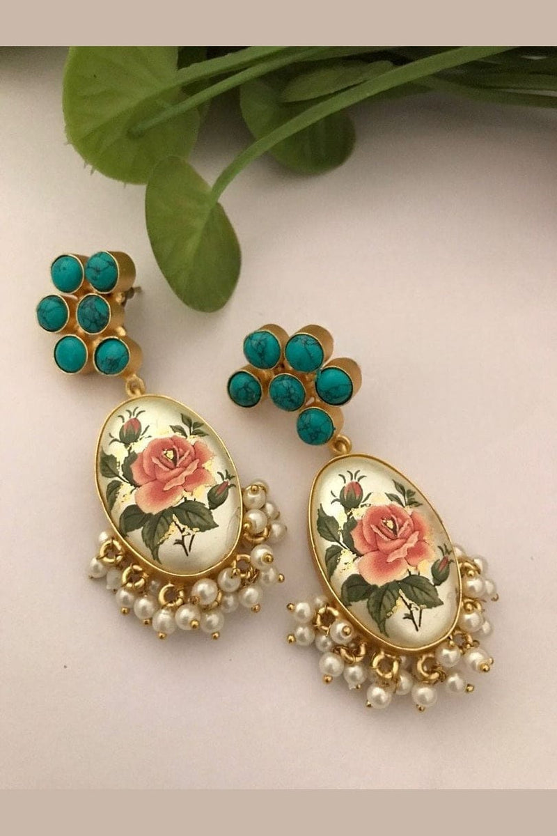 Aganya kreation Earrings Maisha Real Pearl Earrings - Elegant Handcrafted Jewelry