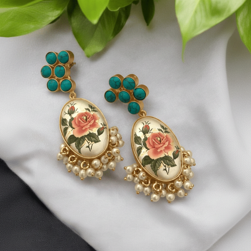 Aganya kreation Earrings Maisha Real Pearl Earrings - Elegant Handcrafted Jewelry