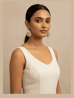 Aganya kreation Earrings Maisha Real Pearl Earrings - Elegant Handcrafted Jewelry