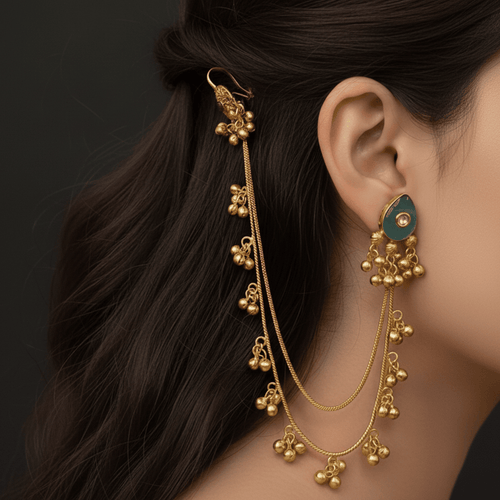Aganya kreation Earrings Malini kundan kashmiri earrings