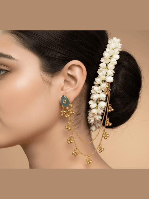 Aganya kreation Earrings Malini kundan kashmiri earrings