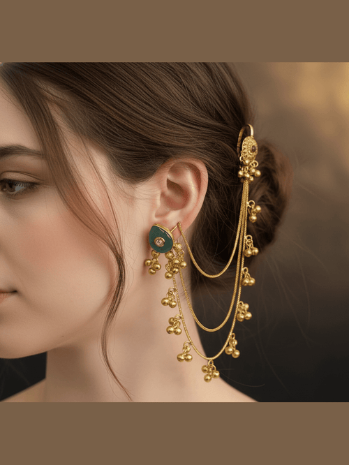 Aganya kreation Earrings Malini kundan kashmiri earrings