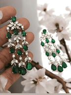 Aganya kreation Earrings Maren Designer Earrings - Elegant Silver Plated Jewelry