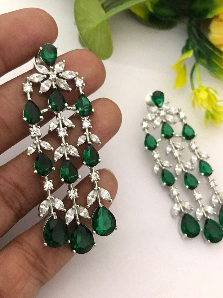 Aganya kreation Earrings Maren Designer Earrings - Elegant Silver Plated Jewelry