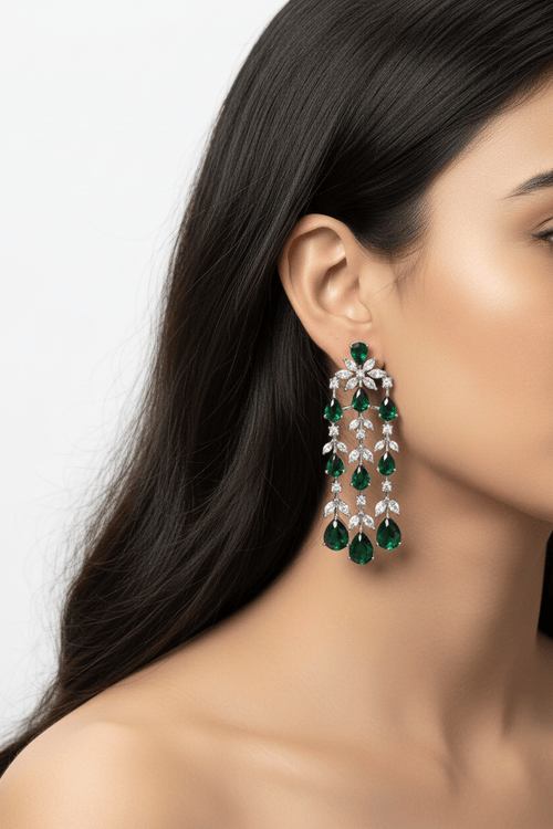 Aganya kreation Earrings Maren Designer Earrings - Elegant Silver Plated Jewelry