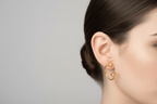 Aganya kreation Earrings Mellica 18k Gold Plated Stainless Steel Tarnish Free Waterproof Female Earrings