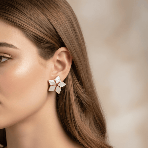 Aganya kreation Earrings Mitama Real Pearl Earrings - Handcrafted Elegance