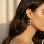 Aganya kreation Earrings Mogra Real Pearl Earrings - Elegant Handcrafted Jewelry