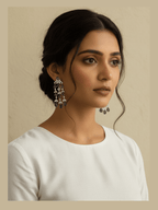 Aganya kreation Earrings Monica Ad Earrings - Elegant Silver Plated Jewelry