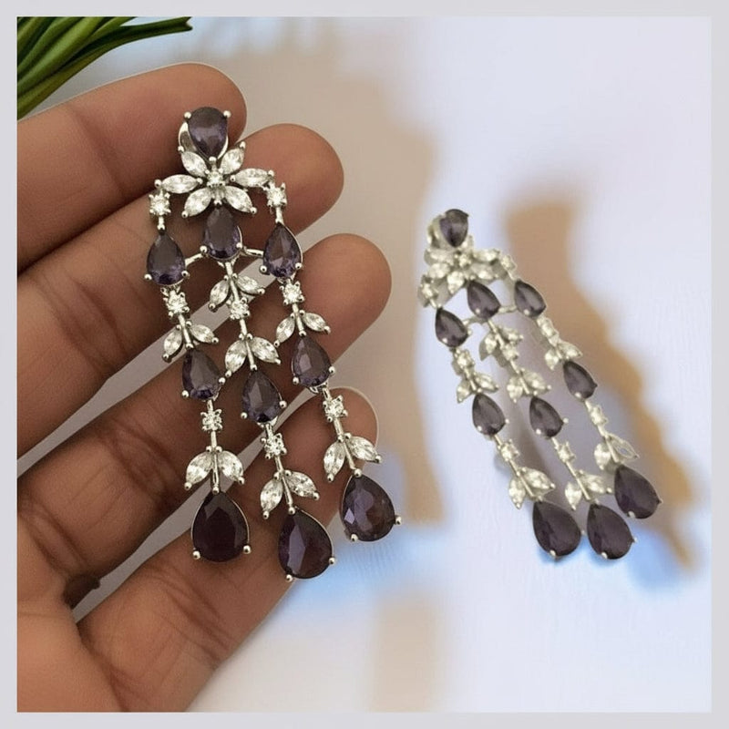Aganya kreation Earrings Monica Ad Earrings - Elegant Silver Plated Jewelry