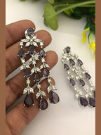 Aganya kreation Earrings Monica Ad Earrings - Elegant Silver Plated Jewelry