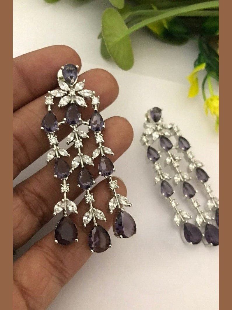 Aganya kreation Earrings Monica Ad Earrings - Elegant Silver Plated Jewelry
