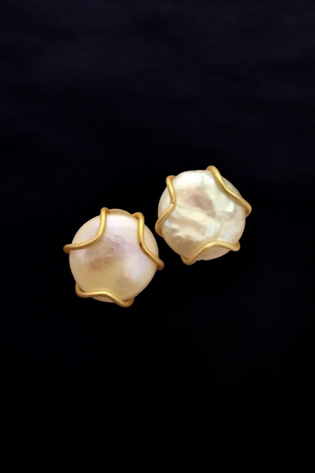 Aganya kreation Earrings Mridula Real Pearl Earrings - Elegant & Handcrafted Design