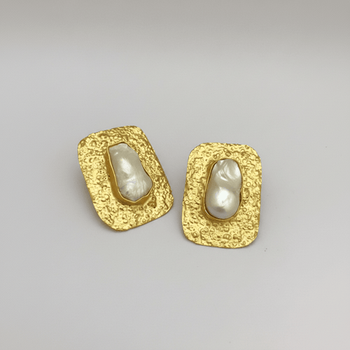 Aganya kreation Earrings Neveah Real Pearl Earrings - Timeless Elegance