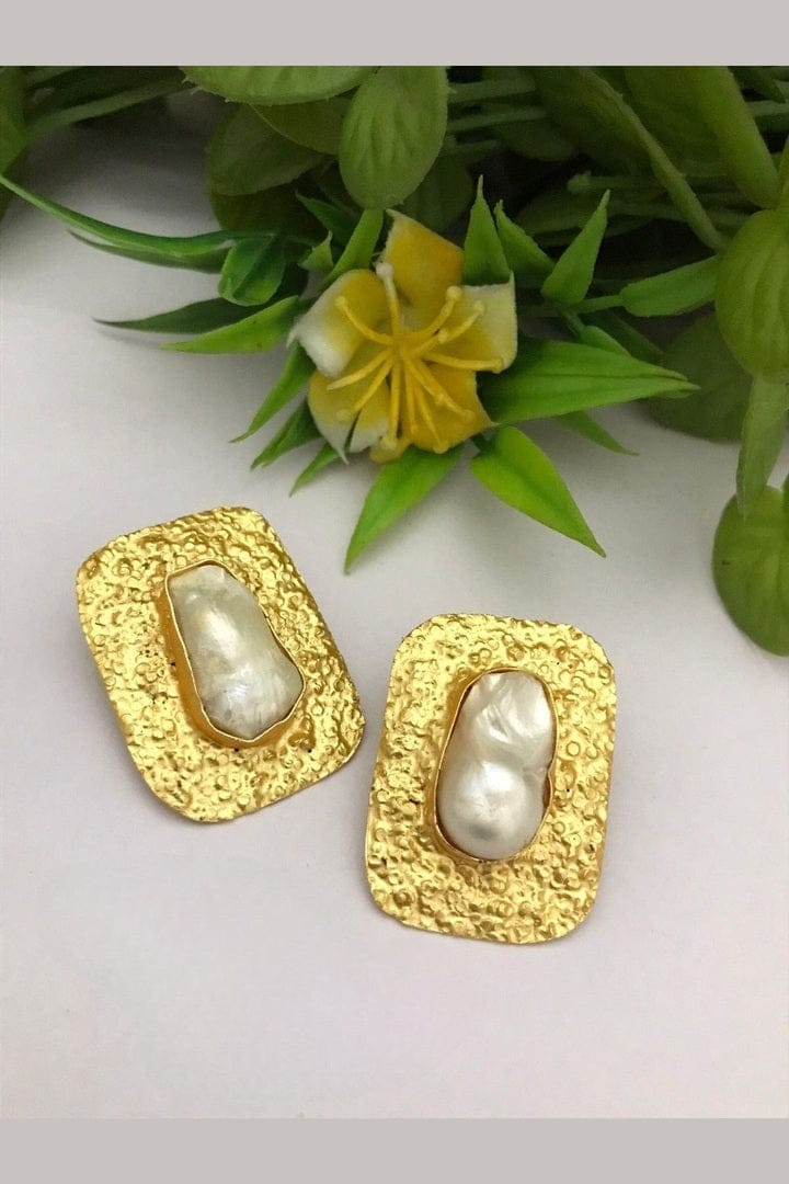 Aganya kreation Earrings Neveah Real Pearl Earrings - Timeless Elegance