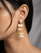 Aganya kreation Earrings Ocevara Natural Real Baroque Pearl Luxe Earrings