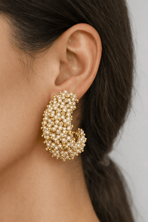 Aganya kreation Earrings Radhika Polki Bali - Exquisite Handmade Jewelry