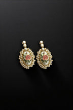 Aganya kreation Earrings Real Pearl Laya Earrings - Elegant Brass & Gold Finish