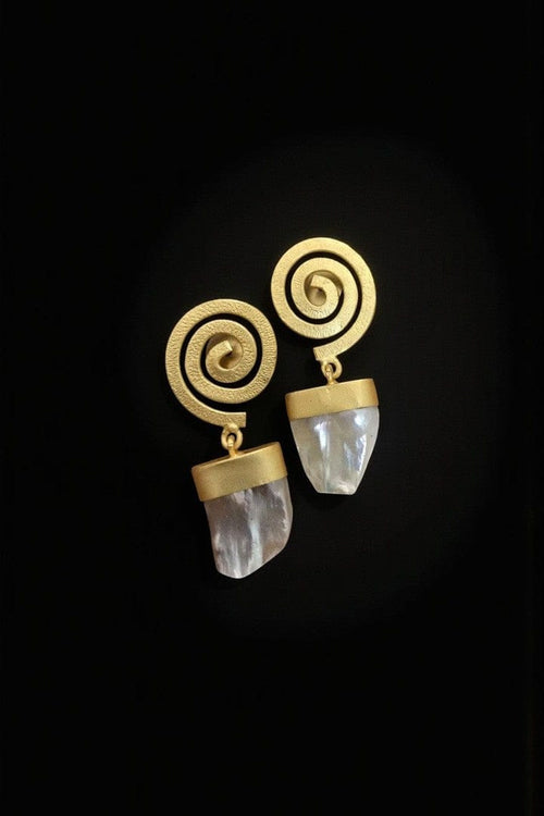 Aganya kreation Earrings Real Pearl Pakhi Earrings - Ethnic & Western Elegance