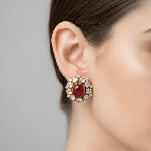 Aganya kreation Earrings Reshma Earrings (Studs) - Handmade Ethnic & Western Jewelry Blue