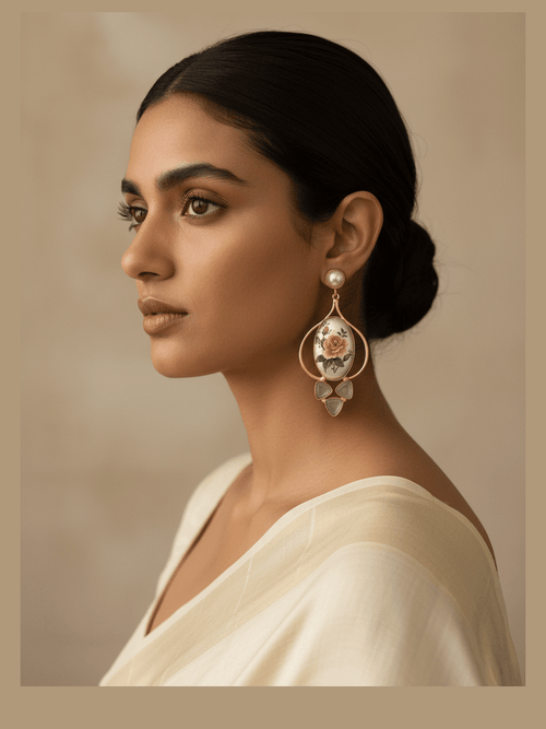 Aganya kreation Earrings Ritika Real Pearl Earrings - Elegant & Whimsical Design