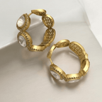 Aganya kreation Earrings Sasha Polki Kundan Baliya - Elevate Your Party Look