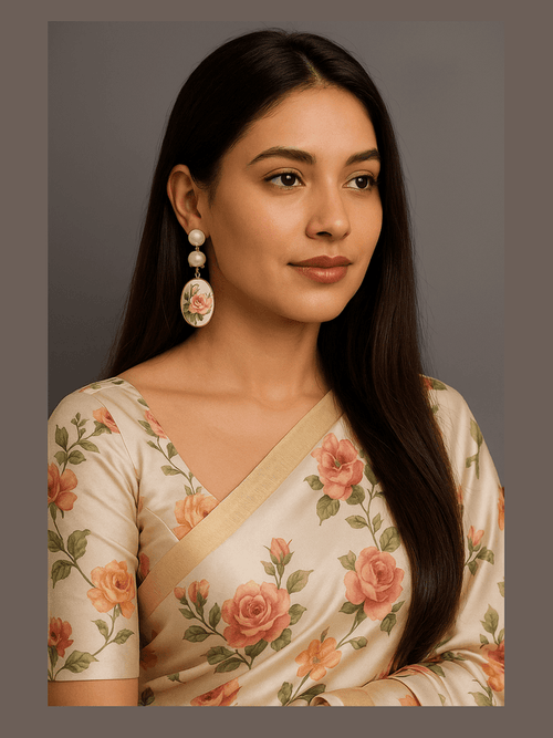 Aganya kreation Earrings Savi Real Pearl Earrings - Elegance in Every Detail