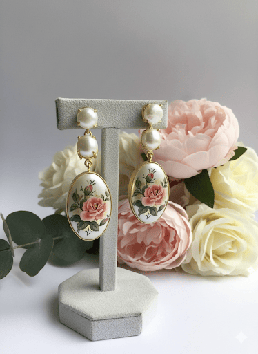 Aganya kreation Earrings Savi Real Pearl Earrings - Elegance in Every Detail