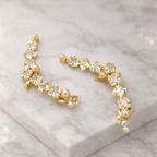 Aganya kreation Earrings Seraya Gold Plated Real Pearl Designer Earrings