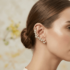 Aganya kreation Earrings Seraya Gold Plated Real Pearl Designer Earrings