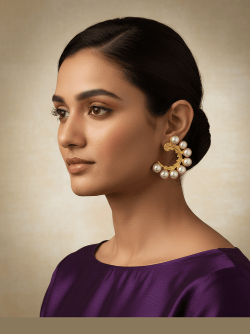 Aganya kreation Soha Real Pearl Earrings - Elegant & Handcrafted Jewelry