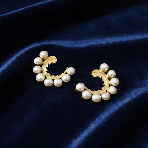 Aganya kreation Earrings Soha Real Pearl Earrings - Elegant & Handcrafted Jewelry