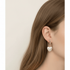 Aganya kreation Earrings Sophia Pearl Earrings - Elegant Heart-Shaped Design