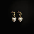 Aganya kreation Earrings Sophia Pearl Earrings - Elegant Heart-Shaped Design