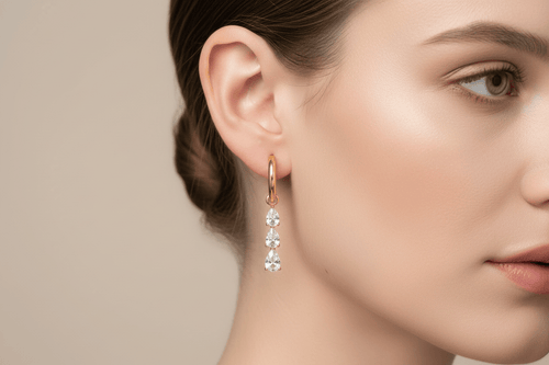 Aganya kreation Earrings Sorina Earrings 18k Gold Plated 316L Grade Stainless Steel PVD Coating (2.5 Microns) Waterproof Female Jewellery