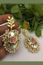 Aganya kreation Earrings Varunya Real Pearl Earrings - Elegant & Playful Design
