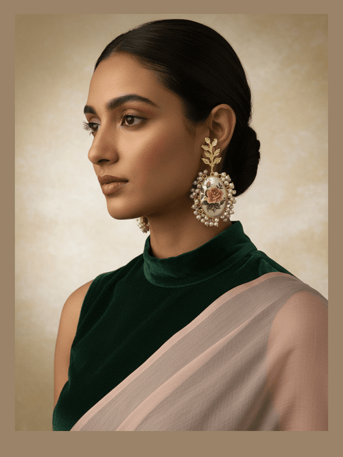 Aganya kreation Earrings Varunya Real Pearl Earrings - Elegant & Playful Design