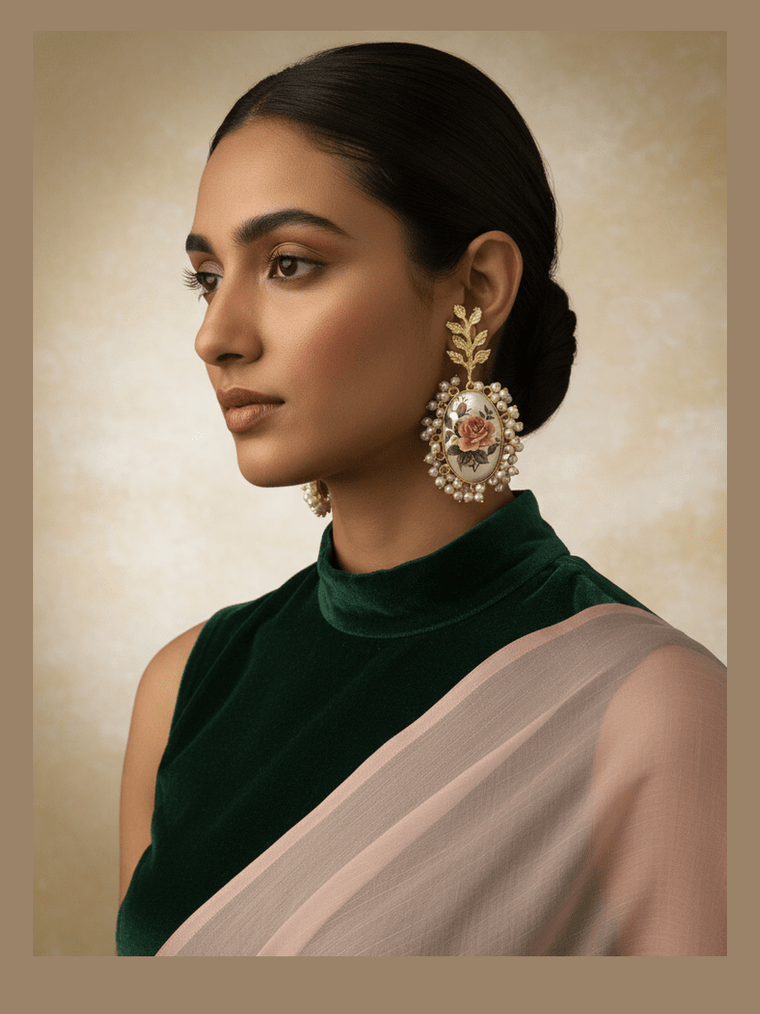 Aganya kreation Earrings Varunya Real Pearl Earrings - Elegant & Playful Design