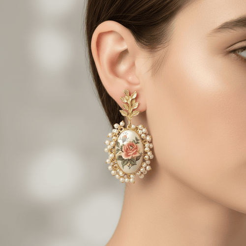 Aganya kreation Earrings Varunya Real Pearl Earrings - Elegant & Playful Design