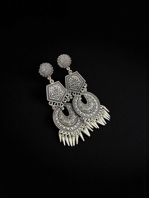 Aganya kreation Earrings Western German Silver Earrings - Elegant & Timeless Design