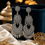 Aganya kreation Earrings Western German Silver Earrings - Elegant & Timeless Design