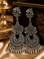 Aganya kreation Earrings Western German Silver Earrings - Elegant & Timeless Design