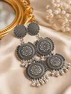 Aganya kreation Earrings Western German Silver Earrings - Elegant & Timeless Design