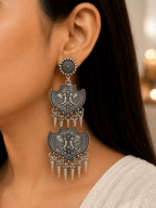 Aganya kreation Earrings Western German Silver Earrings - Elegant & Timeless Design 4