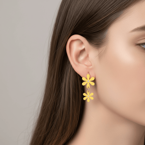 Aganya kreation Earrings Zonita -18k Gold Plated Stainless Steel Tarnish Free Waterproof Female Earrings