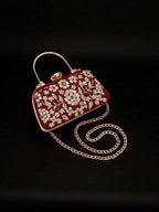 Aganya kreation Elegant Aruna Clutch - Premium Velvet Evening Purse
