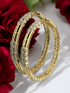 Aganya kreation Elegant Jenny Bangles - Gold Plated Copper Alloy Jewelry 2.4