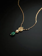 Aganya kreation Elegant Sanvika Mangalsutra with Earrings - 18k Gold Plated