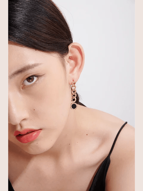 Aganya kreation ES-190 – 18k Gold Plated Stainless Steel Tarnish Free Waterproof Female Earrings