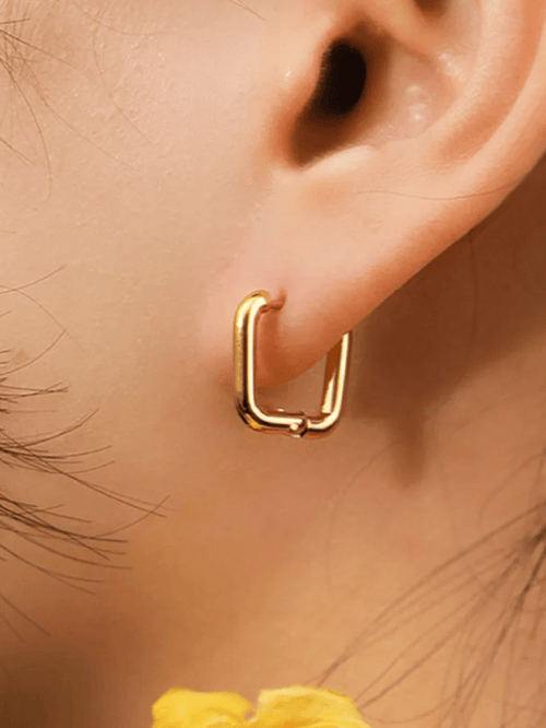 Aganya kreation ES-278-18k Gold Plated Stainless Steel Tarnish Free Waterproof Female Earrings
